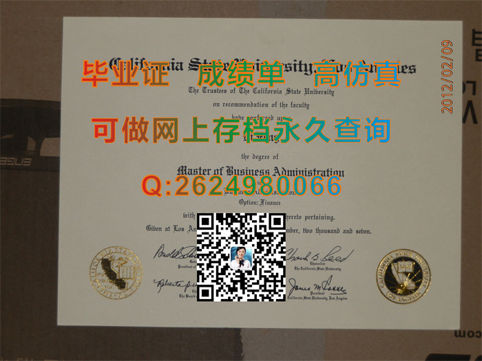 加州州立大学洛杉矶分校毕业证文凭学位证成绩单样本|美国学历文凭样本|留信网认证入网查询|CSULA毕业证书）