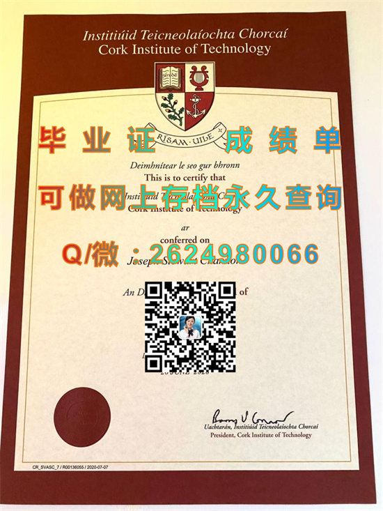 科克理工学院毕业证定制|Cork Institute of Technology diploma|爱尔兰CIT文凭代办）