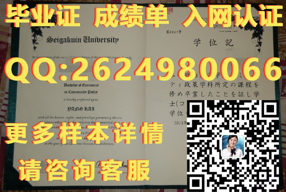 青山学院大学毕业证模版|文凭参考|学位证|成绩单图片）